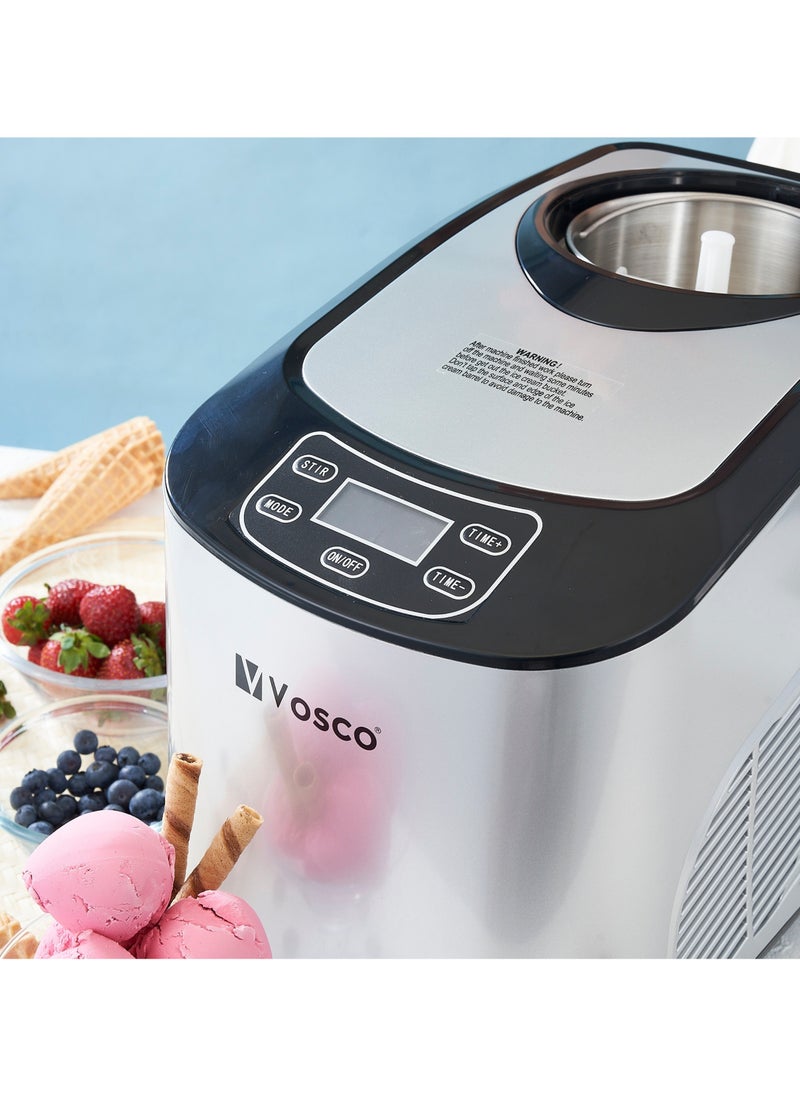 Vosco - Ice Cream Maker – Create Delicious Ice Cream at Home in Just 30 Minutes, 2L Capacity for Your Favorite Flavors, Effortless Operation with Multiple Settings - Image 1