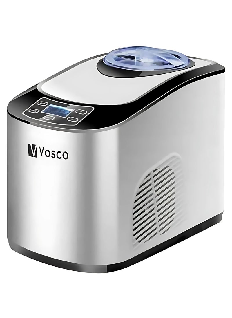 Vosco - Ice Cream Maker – Create Delicious Ice Cream at Home in Just 30 Minutes, 2L Capacity for Your Favorite Flavors, Effortless Operation with Multiple Settings - Image 1
