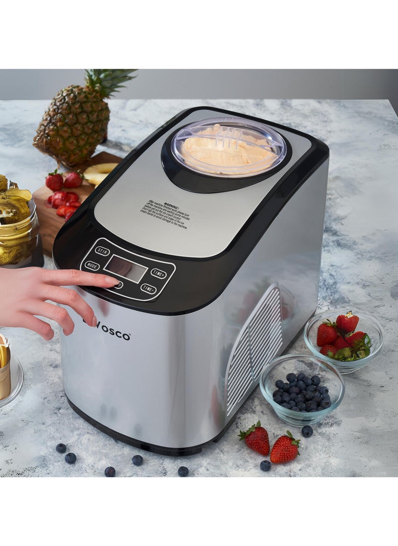 Vosco - Ice Cream Maker – Create Delicious Ice Cream at Home in Just 30 Minutes, 2L Capacity for Your Favorite Flavors, Effortless Operation with Multiple Settings - Image 1