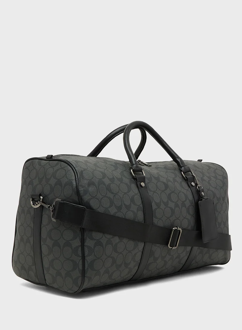 Robert Wood Printed Travel Duffle Bag