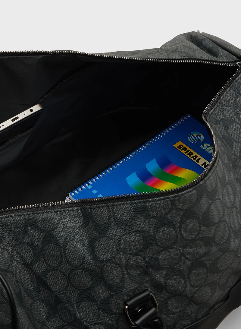 Robert Wood Printed Travel Duffle Bag