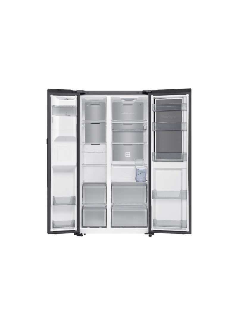 سامسونج 21.5 cu.ft, Refrigerator, RS80F65GDT silver - Image 3