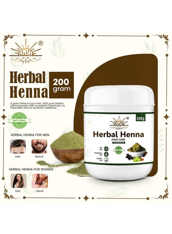 Ansh Herbal Henna Powder For Hair Colour And Growth (200 Gm) - Image 3