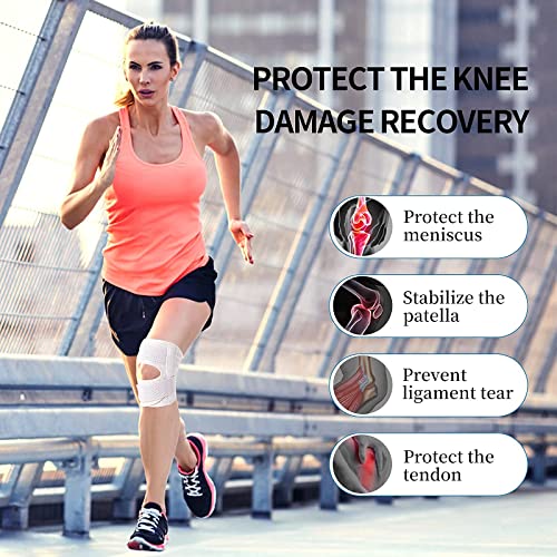 Galvaran Knee Brace with Side Stabilizers Relieve Meniscus Tear Knee Pain ACL MCL Arthritis,Joint Pain Relief, Breathable Adjustable Knee Support Suitable for Men and Women with Sports Injuries - Image 3