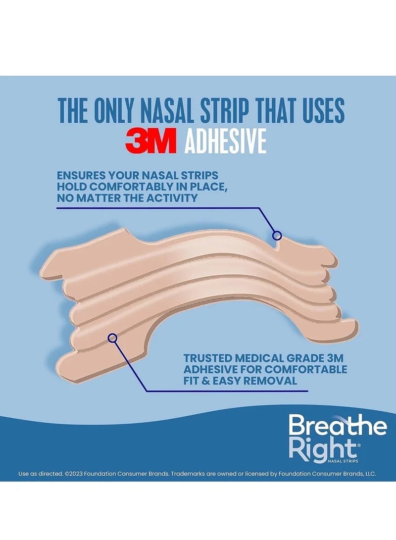 Breathe Right Extra Strength Tan Nasal Strips Help Stop Snoring Drug-Free Snoring Solution 26 count - Image 3
