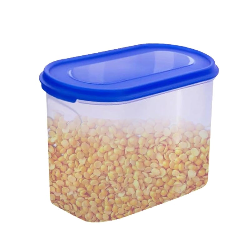 Sulfar Oval Modular Plastic Storage Containers with Lid, Set of 5 (Blue) - Image 5