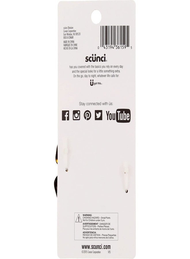 Scunci No-Slip Grip Magic Hidden Hinge Jaw Clips 6cm, Black and Brown, 6-Pieces - Image 3