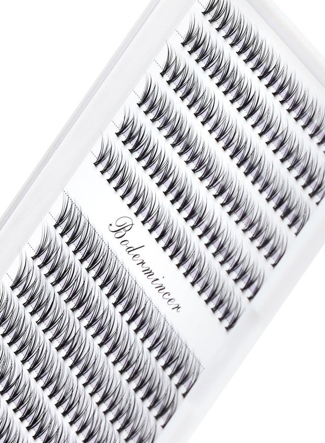 Bodermincer Black/Colored Cluster Lashes 240pcs 20D/40D DIY Eyelash Extension D Curl Long Individual Lashes Mixed Tray Faux Mink Lash Clusters Extensions 8-22mm (20D-10+12mm Mixed) - Image 1