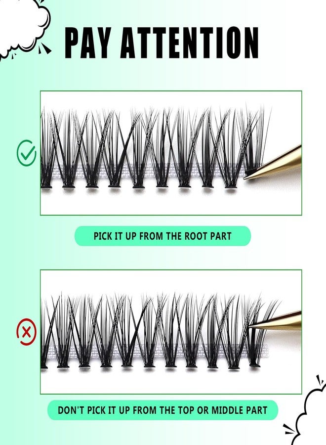 Bodermincer Black/Colored Cluster Lashes 240pcs 20D/40D DIY Eyelash Extension D Curl Long Individual Lashes Mixed Tray Faux Mink Lash Clusters Extensions 8-22mm (20D-10+12mm Mixed) - Image 4