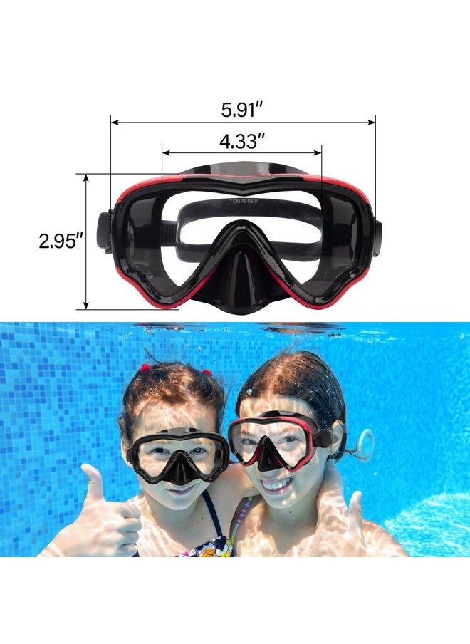 Peicees - Swimming Goggles With Nose Cover For Kids Youth Anti Fog Swim Goggles Snorkel Diving Mask For Boys Girls - Image 1
