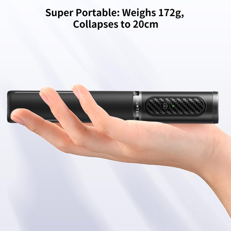 ATUMTEK Selfie Stick Tripod, 3-in-1 Extendable Aluminum Phone Tripod with Detachable Bluetooth Remote, Compatible with iPhone 17/16/15/14/13/12/11/11 Pro/XS Max/XR and Samsung Smartphones, Black - Image 5
