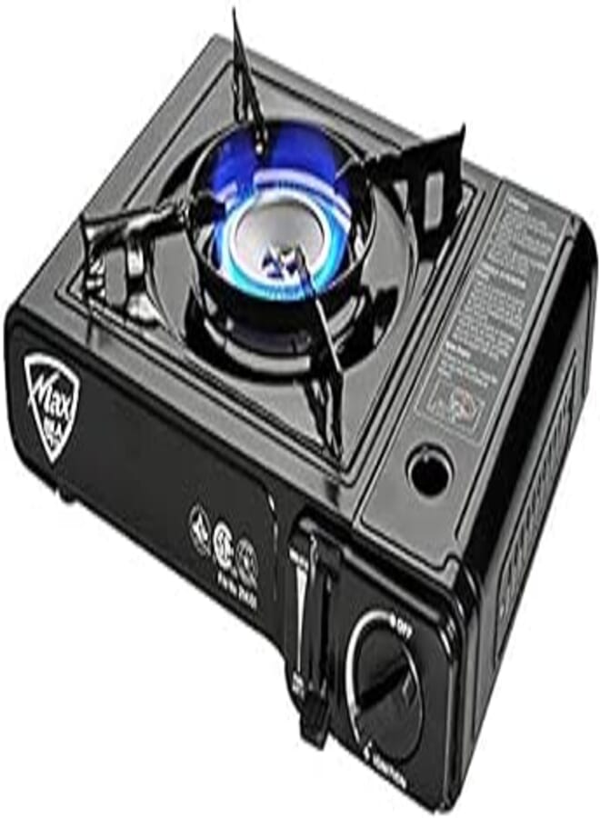 maxsun Max Gas Stove MS-2500 (Black), 8000 BTU, Camp Stove, with Carrying Case
