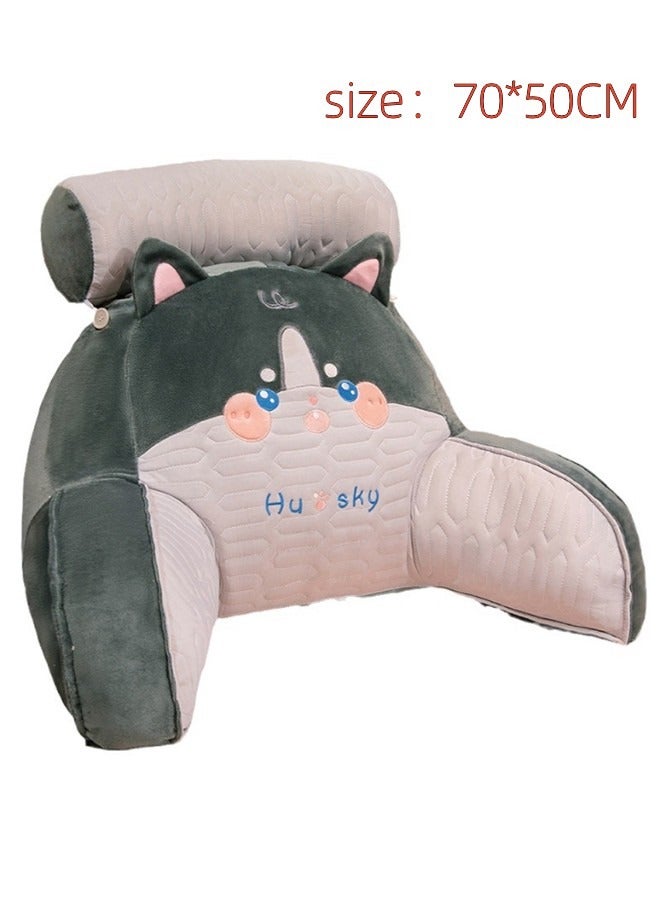 JCB CHIC وسادة مسند ظهر مسند سرير وسادة أريكة وسادة أريكة وسادة قراءة وسادة كرسي حماية خصر امرأة حامل بنمط كرتوني 70 × 50 سم - Image 2