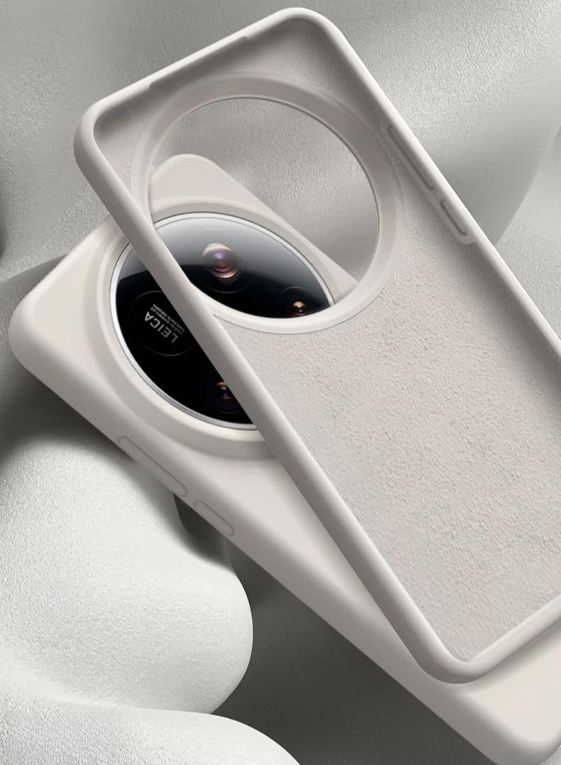 عام غطاء مغناطيسي لشاومي 15 الترا - غطاء سيليكون سائل مع بطانة من الألياف الدقيقة، مضاد لبصمات الأصابع قابل للغسل مقاوم للصدمات مع حامل دوار يدعم الشحن اللاسلكي - Image 4