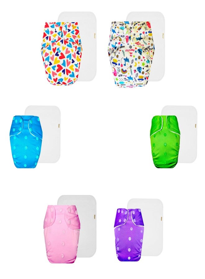 حفاضات دمبلدو القماشية الممتازة مع حشوة قطنية (عبوة من 6) | ملائمة تمامًا | وسادة ماصة من 6 طبقات | سهلة التنظيف | مثالية لفصل الصيف الهندي | من 3 أشهر إلى 3 سنوات | للجنسين - Image 1