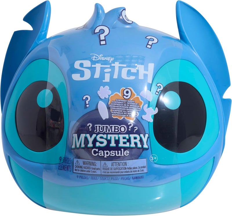 Just Play Disney Stitch Jumbo Mystery Capsule, 8 Piece, 9 Inch Plush Toy, Kids Toy Ages 3+ - Image 1