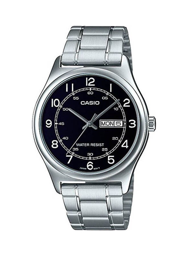 CASIO Men Wrist Watch Water Resistant Round Stainless Steel Analog Mtp-V006D-1B2 - Image 1