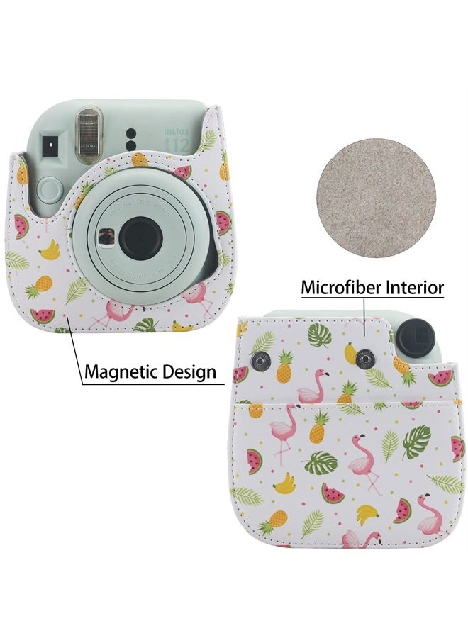 Frankmate Protective Case Compatible with Fujifilm Instax Mini 12 11 9 8 Instant Film Camera with Accessory Pocket and Adjustable Strap - Image 3