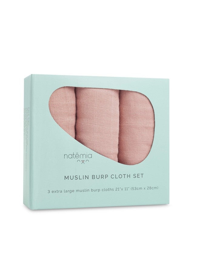 Natemia Bamboo Muslin Baby Burp Cloths ; Large 21”X11” Size ; Super Absorbent And Ultra Soft Bamboo Washcloths ; 6Layer Design ; 3Piece Gift Set - Image 3