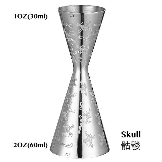 Indian Style Jigger Ounce Cup 30/60 Cocktail MeasuringOne-piece 30/60ml skull One-piece 30/60ml skull 