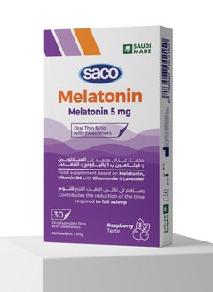 Saco Vitamin Melatonin 1.5 mg for a Peaceful Sleep as it helps regulate the body's sleep-wake cycle - in the form of slices with mint flavor 30 slices  - Image 3