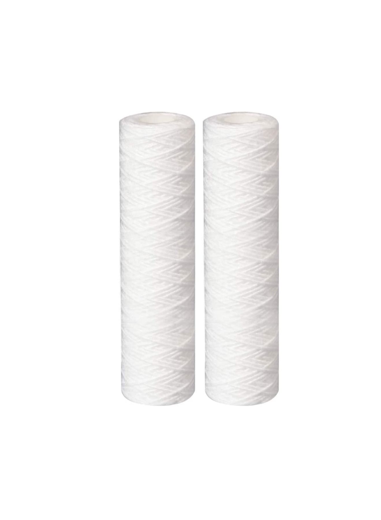 Water Filter Replacement Cartridges 10" Polypropylene Cotton Sponge Universal Cartridges Standard Pre filter Yarn Sediment for Standard RO Systems Pack of 2 10" Cotton Yarn 110g
