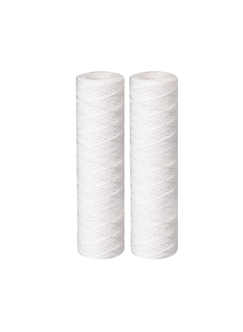 Water Filter Replacement Cartridges 10" Polypropylene Cotton Sponge Universal Cartridges Standard Pre filter Yarn Sediment for Standard RO Systems Pack of 2 10" Cotton Yarn 110g - Image 2