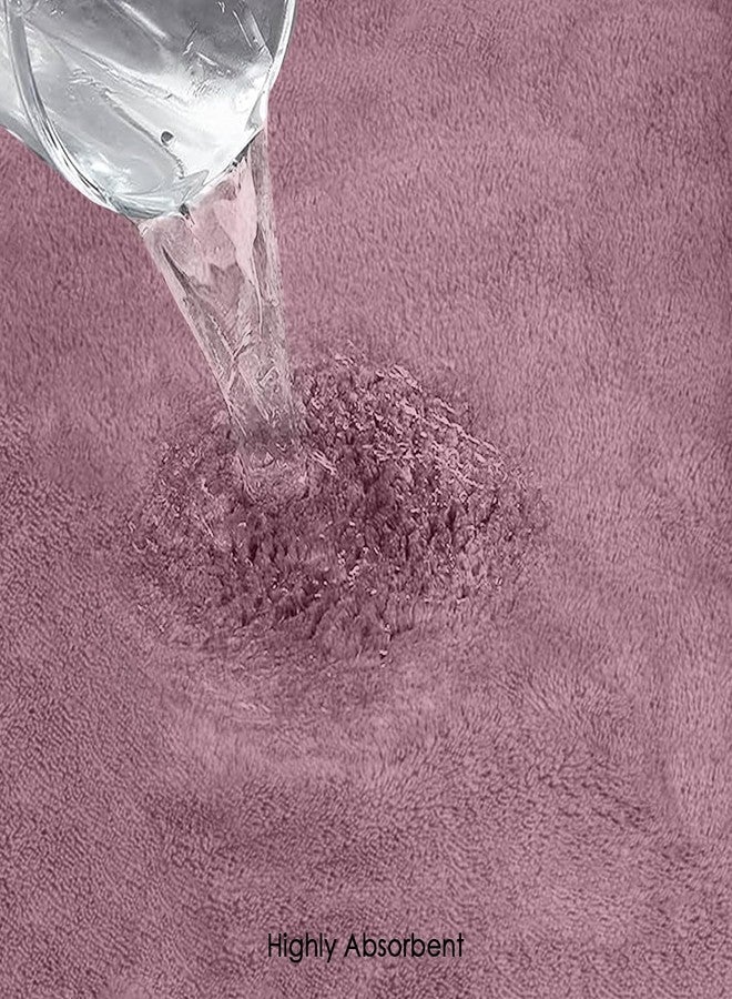 HOUSSE Microfibre Head Towels | 450 GSM High Absorbent Hair Wrap with Adjustable Buttons for Girls | Super Soft & Quick Dry Wrap Towel for Hairs | Set of 2 | 25x65 cm (Rose Taupe & Nirvana Purple) - Image 5