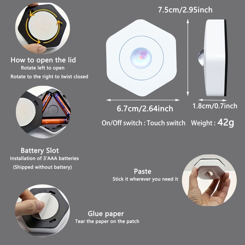 Sunset Red LED Touch Light Photography Ambient Light Stick On Lighting Fixture Under Kitchen Cabinet Fishing Tackle Box Bookshelf - Image 3