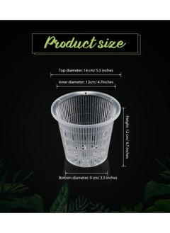 KASTWAVE 1 Pieces Clear Orchid Pot with Holes Set Orchid Breathable Slotted Clear Plastic Plant Pot Outdoor and Indoor Use (White,5.5 Inches)  - Image 2