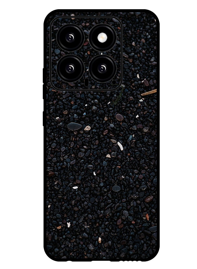 Theodor Protective Case Anti Scratch Shock Proof Bumper Cover For Xiaomi 14 pebbles_stones_black - Image 1