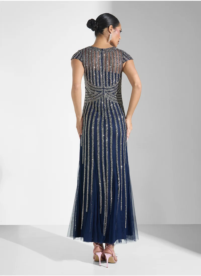 نمشي x Sequinned Evening Dress