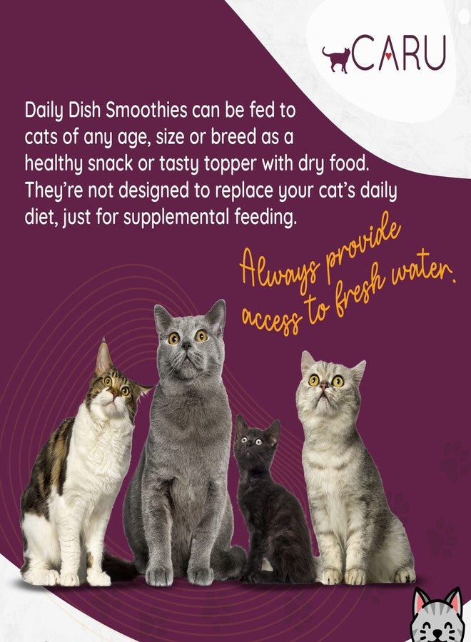 Caru - Daily Dish Smoothies - Lickable Chicken Cat Treat or Pet Food Topper - .5oz Tubes - 4 Tubes per Pack - 12 Pack - Image 4