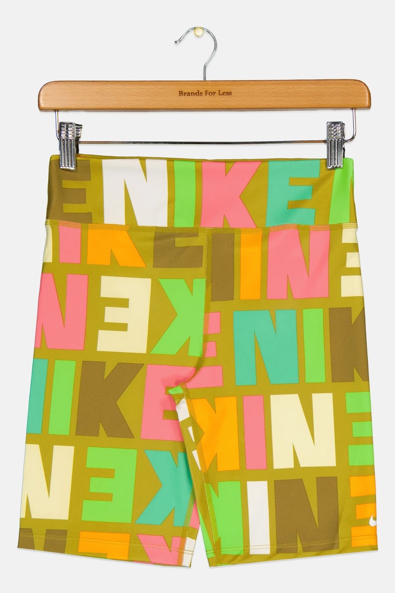 Nike Kids Girl Brand Logo Training Shorts, Multicolor - Image 2