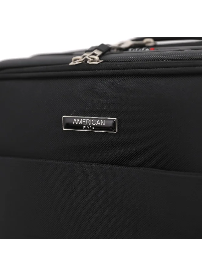 AMERICAN FLYER AMERICAN FLYER 20-Inch Expandable Carry-On Luggage, Hard-Side Spinner Suitcase with Front Laptop Compartment, TSA Lock, USB Charging Port, Cup Holder & 360° Spinner Wheels,