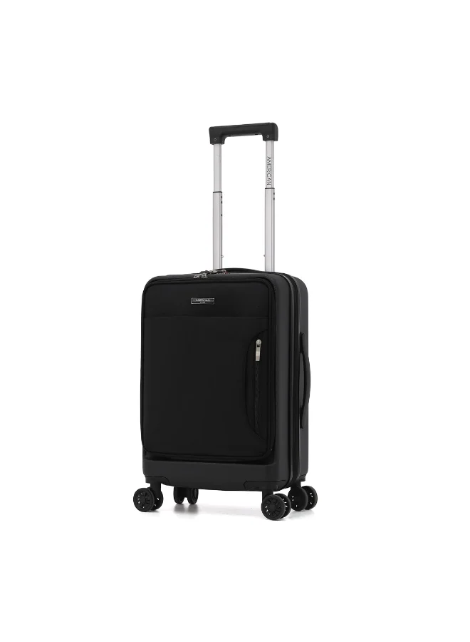 AMERICAN FLYER AMERICAN FLYER 20-Inch Expandable Carry-On Luggage, Hard-Side Spinner Suitcase with Front Laptop Compartment, TSA Lock, USB Charging Port, Cup Holder & 360° Spinner Wheels,