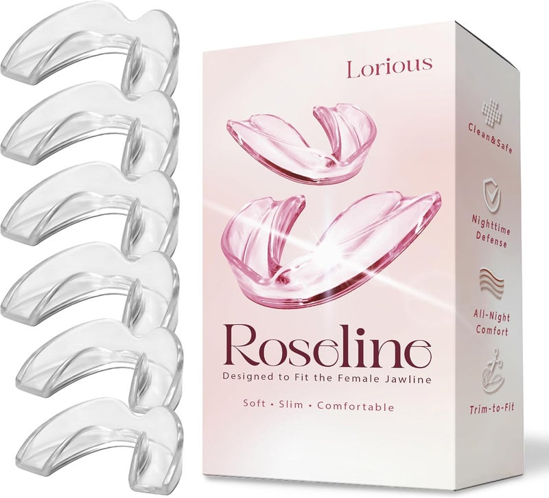 LORIOUS Moldable Mouth Guards for Teeth Grinding and Clenching – 6-Pack Clear Night Guards for Women with 4 Regular and 2 Small Sizes – Comfortable, Custom-Fit Mouthpieces for Day or Night Wear - Image 1