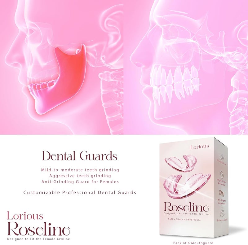 LORIOUS Moldable Mouth Guards for Teeth Grinding and Clenching – 6-Pack Clear Night Guards for Women with 4 Regular and 2 Small Sizes – Comfortable, Custom-Fit Mouthpieces for Day or Night Wear - Image 5