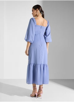 Maya Puff Sleeve Placement Embellished Midaxi Dress  - Image 2