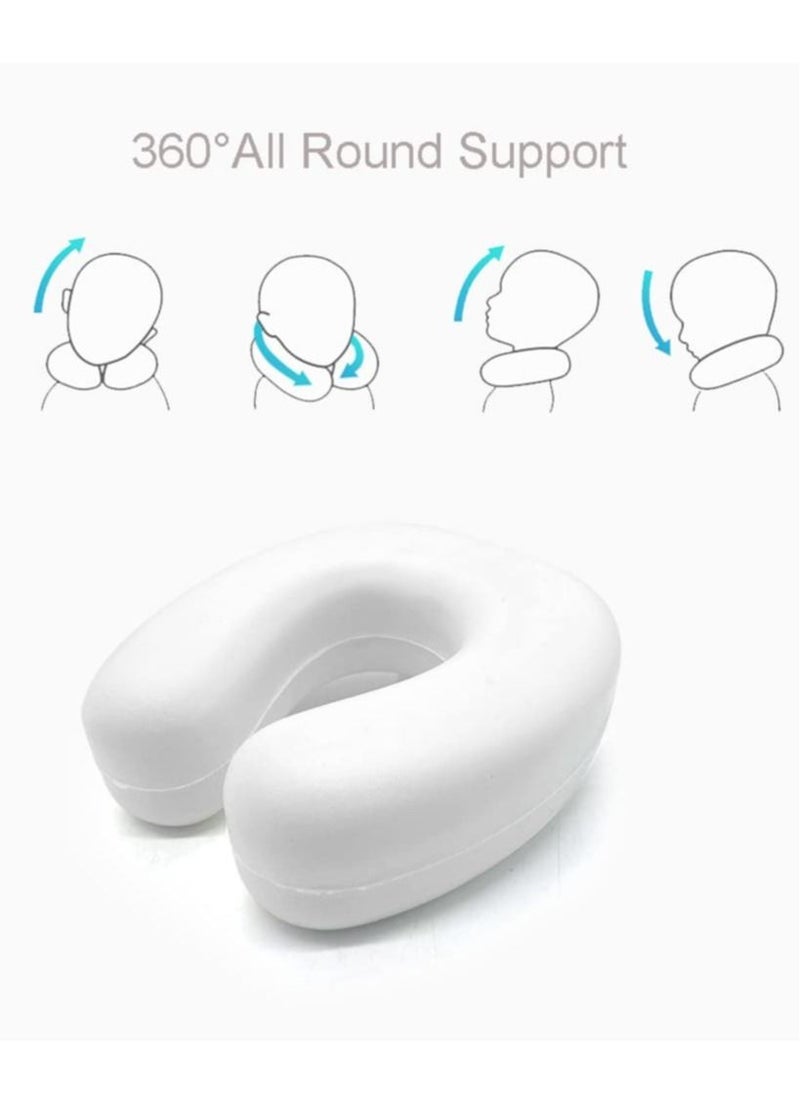 SYOSI - Travel Pillow Airplane Neck Pillow for Traveling 100% Pure Memory Foam U Shaped Neck Pillow Washable Super Lightweight Portable Headrest Great for Airplane Chair Car Home Office - Image 1