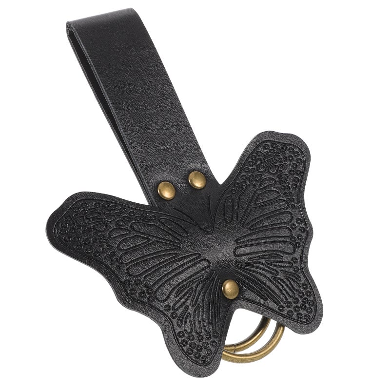 Medieval Renaissance Belt Accessories For Women Faux Leather Waistband Butterfly Buckle For Cosplay And Halloween Costume Events - Image 5