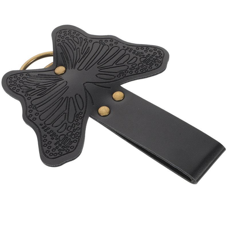 Medieval Renaissance Belt Accessories For Women Faux Leather Waistband Butterfly Buckle For Cosplay And Halloween Costume Events - Image 1