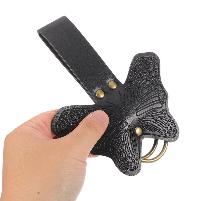 Medieval Renaissance Belt Accessories For Women Faux Leather Waistband Butterfly Buckle For Cosplay And Halloween Costume Events - Image 3