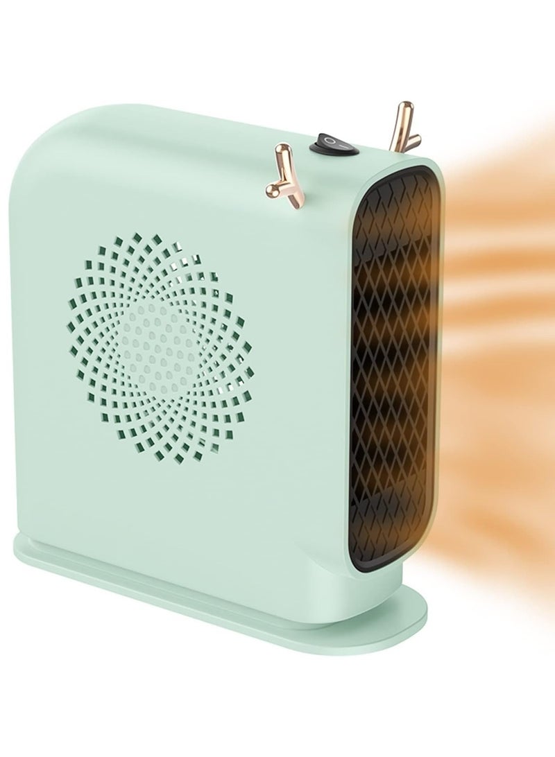 DubaiGallery Portable electric space heater, personal table heater 500W, ceramic for fast silent heating with thermostat for small room, bedroom and office use  - Image 2