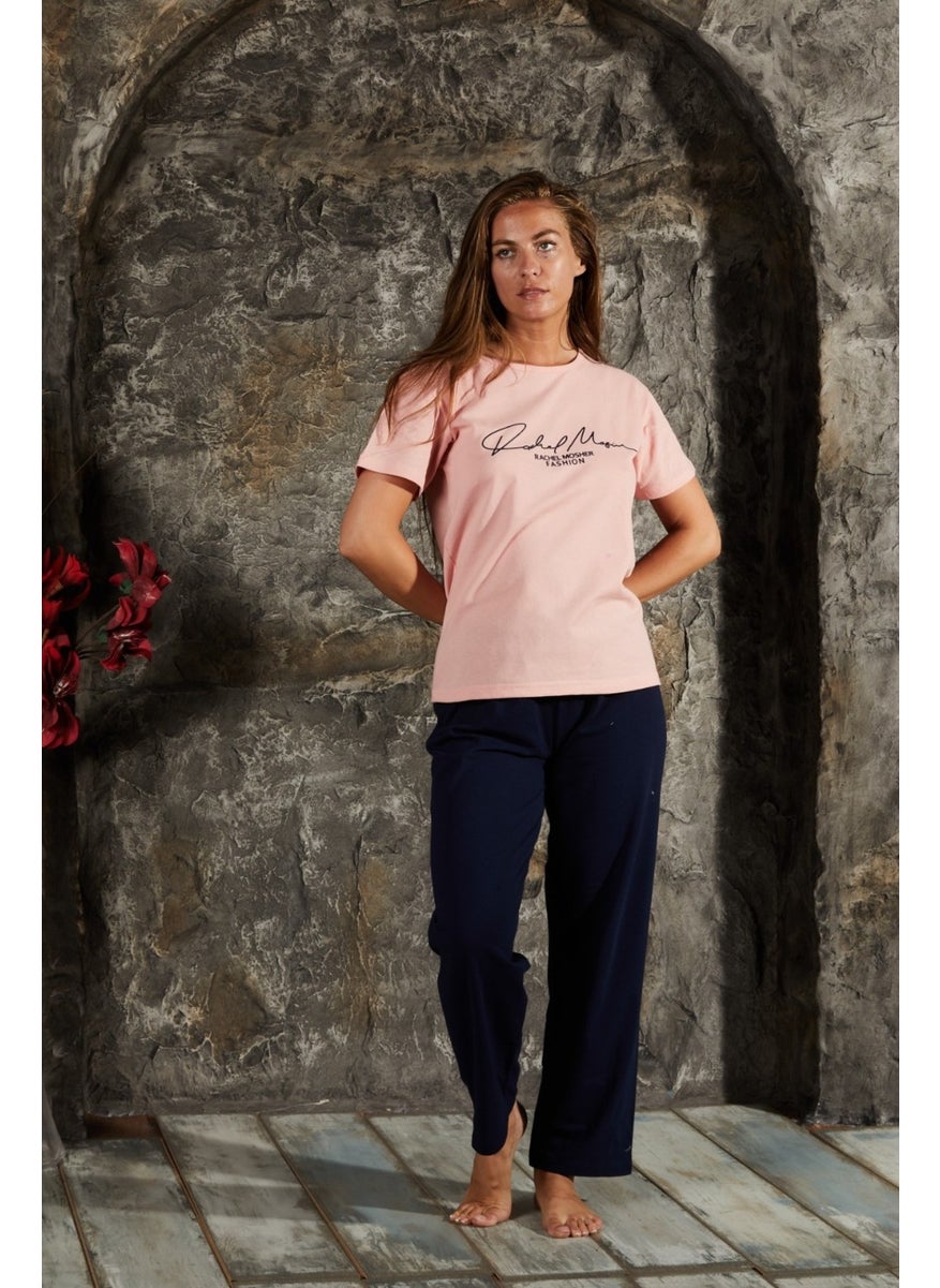 Women's Text Detailed Short Sleeve Pajama Set - pzsku/Z634CC67D268E0845B9FEZ/45/_/1740631326/61a96d22-e0f8-463f-9d9c-a6d5c63f2615