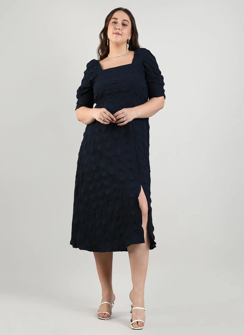 انستافاب بلس فستان ميدي مجعد