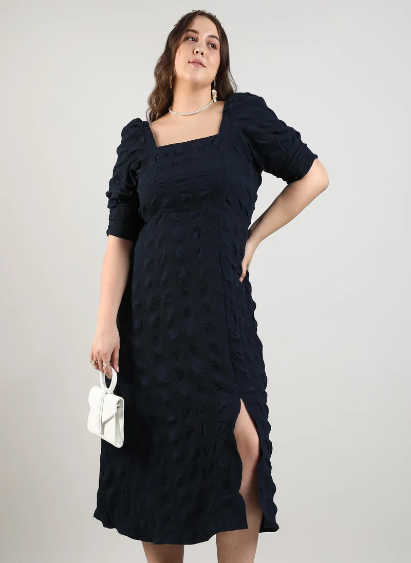 انستافاب بلس فستان ميدي مجعد