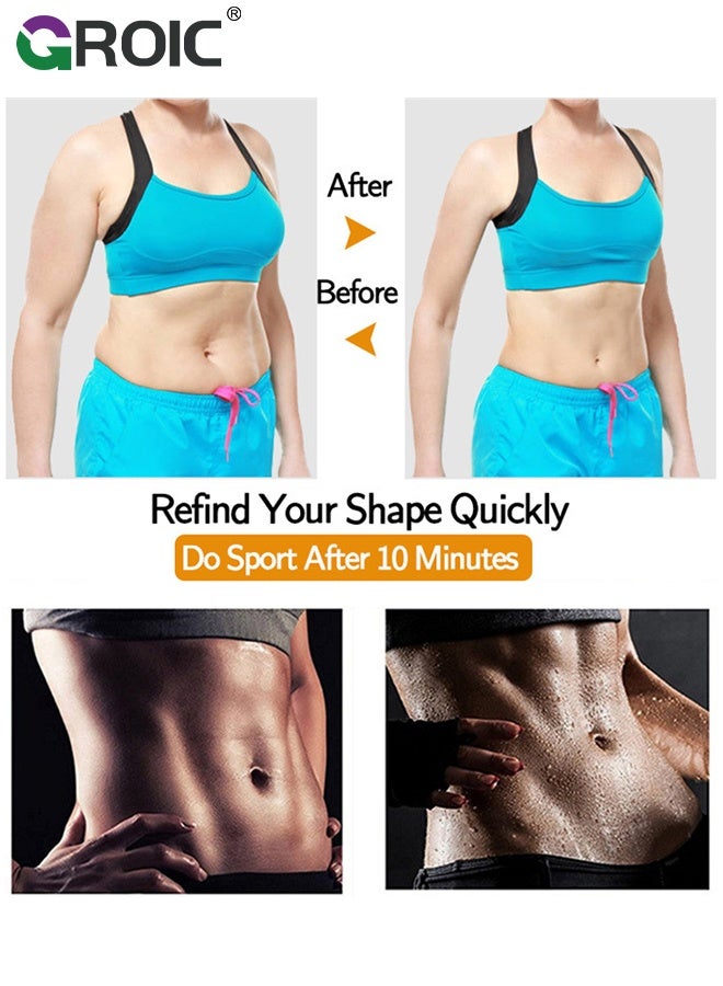 GROIC Sauna Suit For Women,Weight Loss Workout Sweat Vest Waist Trainer,Long Sleeve,Corset Sweatsuit,Full-Body Sweat-Enhancing Workout Gear with Gloves and Foot Covers for Calorie Burn and Detox - Image 3