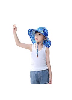 NENOUSH Bucket Hat For Boys - Kids Bucket Hat with Neck Flap Adjustable - Sun Protection Hat - Perfect for Beach - Pool - Travel - Hiking and Camping  - Image 1