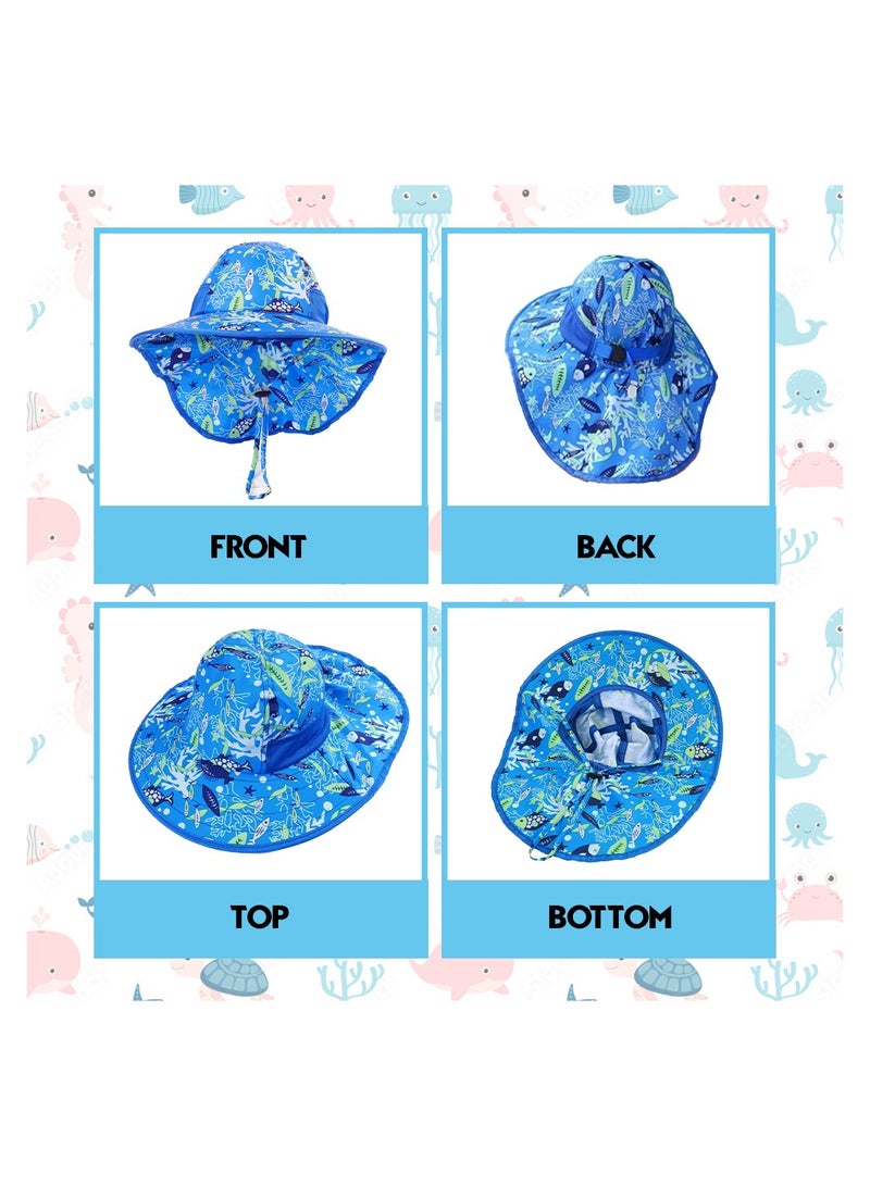 NENOUSH Bucket Hat For Boys - Kids Bucket Hat with Neck Flap Adjustable - Sun Protection Hat - Perfect for Beach - Pool - Travel - Hiking and Camping - Image 5